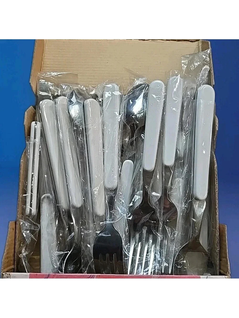 Rogers Fireworks White Stainless 20 Piece Service for 4 Tableware Flatware Vtg